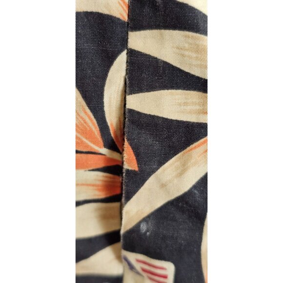 San Francisco Giants Rayon Spooner Aloha Robe L/XL Cotton Hawaiian Floral Black - Picture 12 of 14